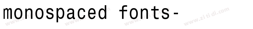 monospaced fonts字体转换